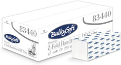 Bulky Soft Premium Z-Fold 2Ply White Hand Towels | 5 x 150's Per Sleeve | 750 Towels