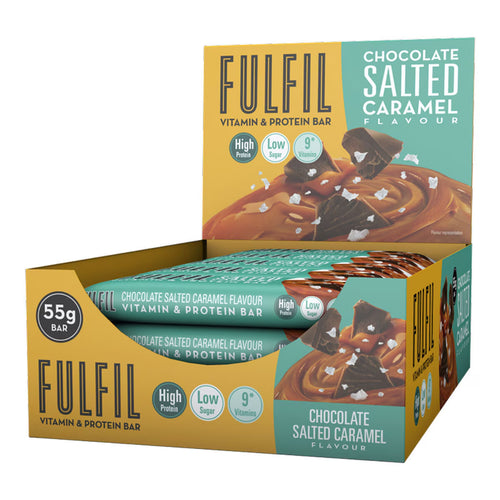 Fulfil Chocolate Salted Caramel Protein Bar Snack, 15 X 55G