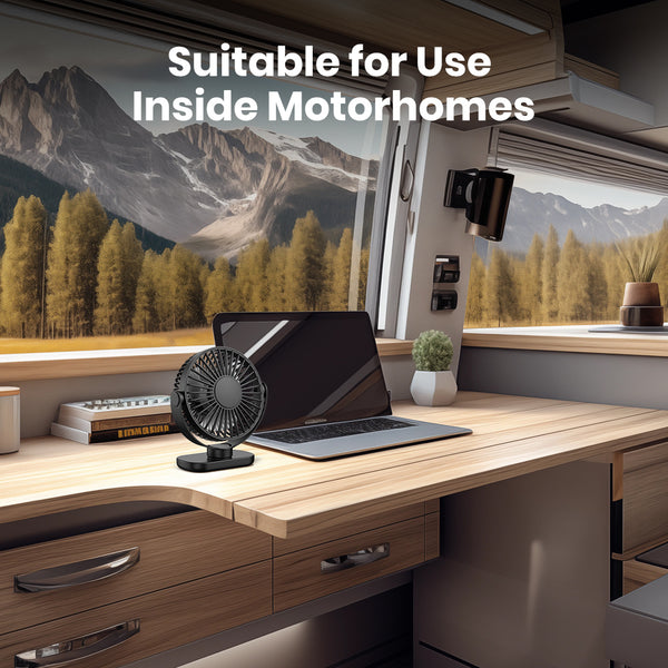 TOPK Mini USB Desk Fan, 3-Speed Adjustable Airflow, Low Noise Quiet Operation, 360° Flexible Rotation, Compact Portable Design for Home, Office & Bedroom
