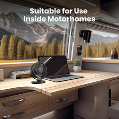 TOPK Mini USB Desk Fan, 3-Speed Adjustable Airflow, Low Noise Quiet Operation, 360° Flexible Rotation, Compact Portable Design for Home, Office & Bedroom