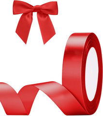 G2PLUS White Stain Ribbons - 22M Thick Fabric Gift Wrap Ribbons for Crafting, Wedding & Valentine'S Day Decoration