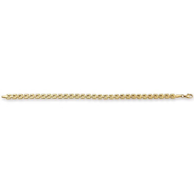14Ct Yellow Gold Square Link Bracelet