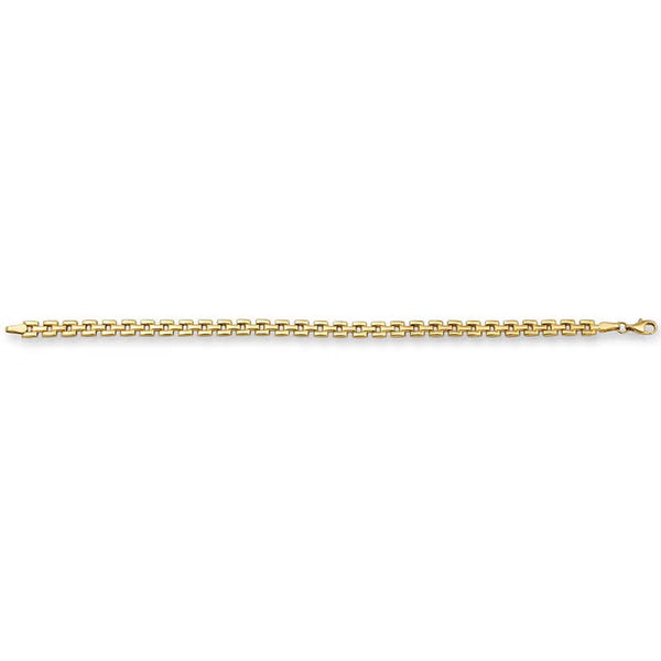 14Ct Yellow Gold Square Link Bracelet