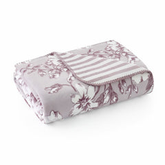Casual Living Reversible Purple Plush Throw, 127 X 177 Cm