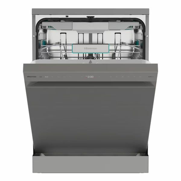 Hisense HS693A90XADUK 16 Place Settings, Freestanding Dishwasher, a Rated, in Silver