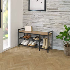 Neatfreak Wood Top Shoe Storage Bench