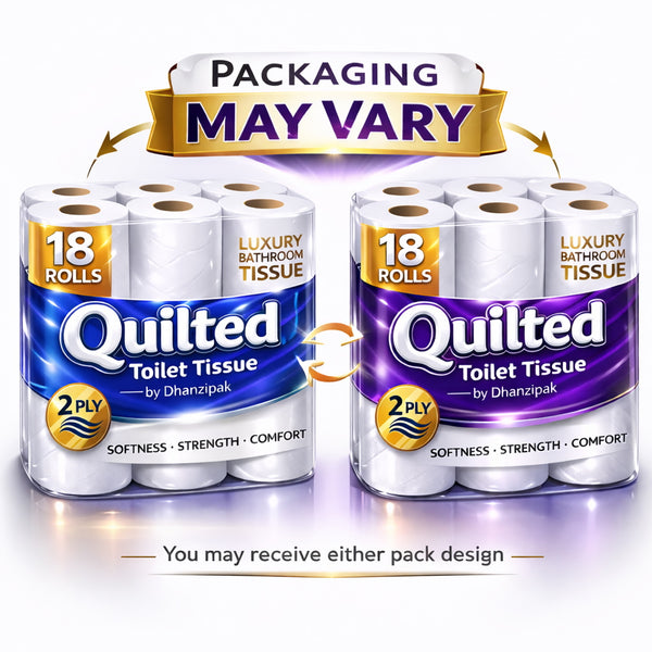 18 Rolls of 2-Ply Soft Quilted Toilet Paper | Generous Length per Roll | Luxuriously Soft, Strong & Highly Absorbent Toilet Tissue