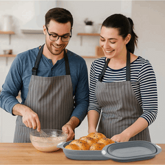 2pcs Foldable Proofing Baskets for Bread – Non-Stick Artisan Rising Bowls, Flexible Space-Saving Fermentation Set for Baguettes &Homemade Baking