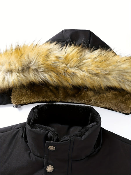 Winter Full Body Fleece Thickened Warm Coat Lamb Windproof Sleeve Jacket Men'S Multi-Pocket Jacket Men'S Outerwear