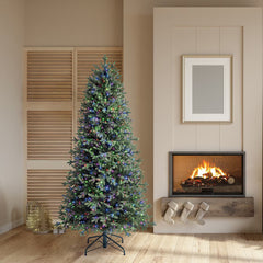 6.5 Ft (1.98M) Pre-Lit Aspen Artificial Christmas Tree with 1200 Colour Changing Micro LED Lights