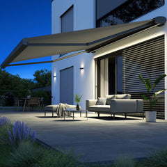 Olympus LED Awnings Athena Outdoor Patio Awning up to 3.5M Projection, Delivery Only