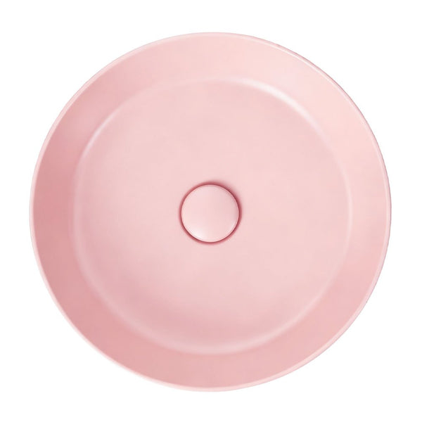 Black/Pink Round Washbasin, 400*400*110MM, includes drain assembly, elegant and stylish home decor washbasin, easy to clean, suitable for bathrooms, hotel restrooms, and balconies.