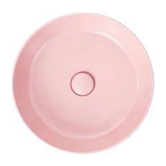 Black/Pink Round Washbasin, 400*400*110MM, includes drain assembly, elegant and stylish home decor washbasin, easy to clean, suitable for bathrooms, hotel restrooms, and balconies.