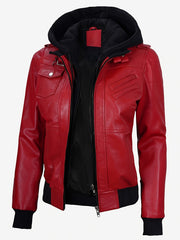 Autumn/winter 2025 Item, Elegant and Sexy Women's PU Jacket, Ladies' Faux Jacket with Detachable Hood