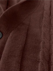 Men's Casual Sport Knit Cardigan, Fashion Knit Cardigan Jacket | Long Sleeve Thickened for Autumn and Winter, Warm, Featuring Cable Knit Craftsmanship, Casual Style Sweater with Button Closure, Regular Fit Long Sleeve Casual Style for Autumn and
