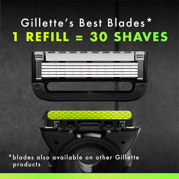 Gillettelabs with Exfoliating Bar, Razor for Men Champion Gold Edition, 1 Handle - 5 Blades, Includes Travel Case for Convenient Storage on the Go and Wall Hanger for Easy Storage in the Bathroom