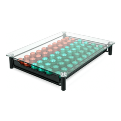60 Nespresso Compatible Coffee Pod Drawer Glass Transparent Storage Compatible Tray Dispenser Holder for Capsules, Pods
