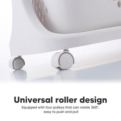 2-Tier/4-Tier Rolling Laundry Cart with Removable Baskets - Heavy-Duty Plastic Frame & Wheeled Hamper Organizer, Modern Bathroom Storage Cart Suitable for,, Dorm, Hotel - Space-Saving Clothes Sorting System, Laundry Baskets