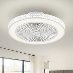 48cm Modern Ceiling Fan, Symmetrical Enclosed Fan Light Design, 6 Speeds Adjustable 3 Color Dimmable Reversible LED Ceiling Fan, 1/2/4h Timer, Remembers Your Lighting Settings, for Bedrooms, Living Rooms, And Kitchens, Available In Black Or White