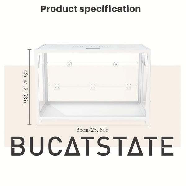 BUCATSTATE 65/80/100Cm (Free Random Color 20L Paper Bedding) Metal Hamster Cage 2.0 - Large Stackable Small Animal Habitat with Deep Burrow, Easy Assembly, for Dwarf And Syrian Hamsters, Guinea Pigs, Gerbils, Reptiles