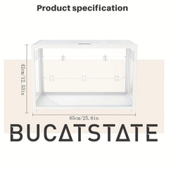 BUCATSTATE 65/80/100Cm (Free Random Color 20L Paper Bedding) Metal Hamster Cage 2.0 - Large Stackable Small Animal Habitat with Deep Burrow, Easy Assembly, for Dwarf And Syrian Hamsters, Guinea Pigs, Gerbils, Reptiles