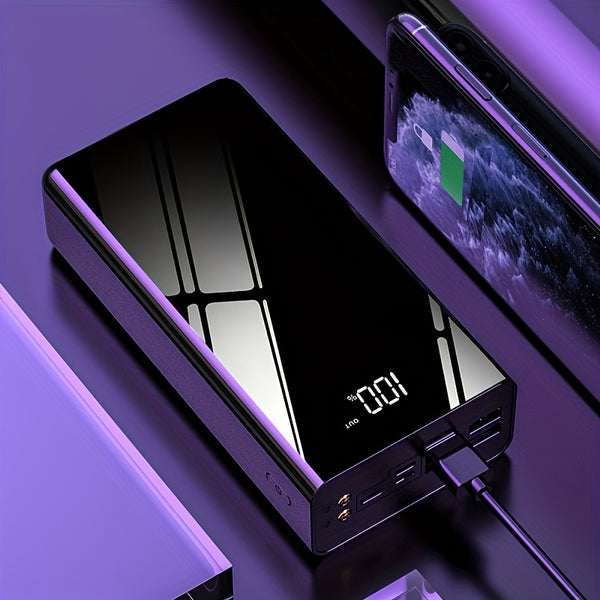 50000Mah Large Capacity Fast Charging Power Bank, LED Power Display, Type-C Bidirectional Fast Charging, Five Outputs, Two Inputs, Suitable for Charging for Iphone/ for Samsung/Android Electronic Devices, Outdoor Portable Emergency Power Backup Battery Pa