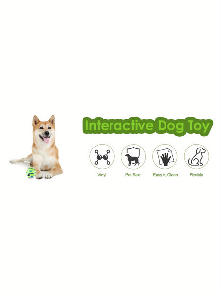 Engaging Giggle Ball Designed for Both Dogs And Cats - A Pet Puzzle Toy That Produces Distinctive Giggling Noises - Sturdy Chew Toy to Alleviate Boredom - Made from Safe Vinyl - Measures 12.95 cm, Without Battery