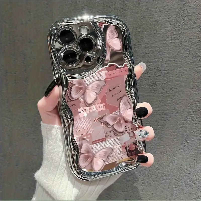 1 Cute and Stylish Thick Shockproof Phone Case, Electroplated Cream Soft Cover Suitable for Various iPhone Models Including 17/16/15/14/13/12 Cases/11 Pro Max/Plus/X/8/7- Popular Birthday Gift Business Present Durable Anti-Stain Anti-Fingerprint,