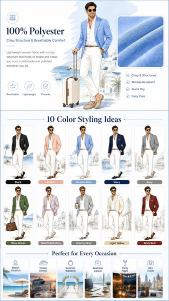 The Suit Jacket Is Suitable for Casual Outings and Wedding Banquets
