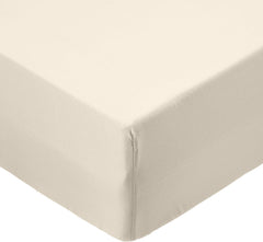 Amazon Basics Soft Microfibre Single Fitted Sheet, Deep Pocket 12 Inch (30 Cm), White