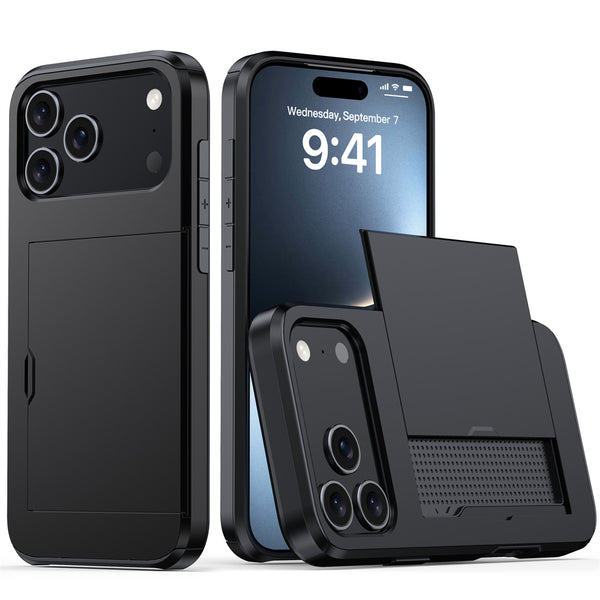 Protective Case for Iphone 17, 16, 15, 14 Plus, 13, 12, 11 Pro Max, 17Air, 16E, 13Mini, And 12Mini Featuring a Wallet Card Holder And Shockproof Design.