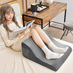 COSTWAY Wedge Pillow Set, Bed Wedge Pillow with Tablet Pillow Stand, High Resilience Foam, Side Pockets, Smooth Zipper, Soft Wedge Pillow for Neck, Shoulder, and Back Pain Relief Bedroom Furniture Bedroom Accessories Furniture for Home From LOCAL WAREHOUS