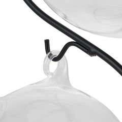 Mini Hanging Glass Aquarium with Stand - Creative Desk Tank for Fish or A Clear Vase for Succulents/Hydroponics, Small Modern Tabletop Oasis Offering Unique Home & Office Decor and A Soothing Gift Idea