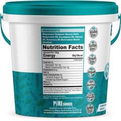 Scented Epsom Bath Salts - Breath Easy with Peppermint, Eucalyptus & Rosemary Essential Oils | Magnesium Sulphate | Infused Bath & Foot Soak