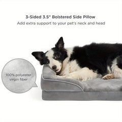 Orthopedic Extra for Large Dog Bed (XXL) - Thick Cushioned Dog Sofa Bed with Non-Slip Base, Heavy-Duty Pet Mattress for Large Dogs, Easy Assembly, Ideal for Indoor/Outdoor Use - Compatible with Small, Medium, And for Large Breeds