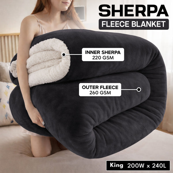1pc Luxurious Double-Sided Sherpa Throw Blanket – Soft, Warm & Cozy Contemporary Blanket, Machine Washable, Perfect for Couch, Bed, Office & Travel, Ideal Gift