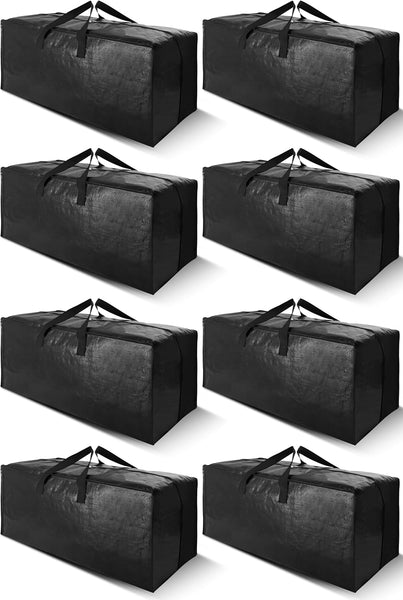 Cosy Family 4 Pack Heavy Duty Extra Large Moving Bags with Backpack Straps - Strong Handles & Zippers, Storage Totes for Space Saving, Fold Flat, Alternative to Moving Box (X-Large-Set of 4, Blue)