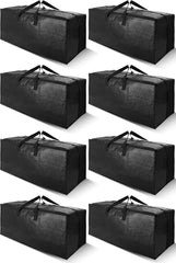 Cosy Family 4 Pack Heavy Duty Extra Large Moving Bags with Backpack Straps - Strong Handles & Zippers, Storage Totes for Space Saving, Fold Flat, Alternative to Moving Box (X-Large-Set of 4, Blue)
