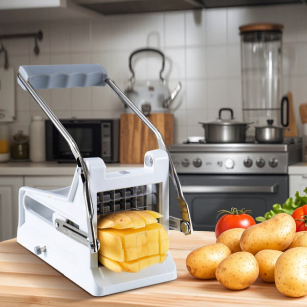 Chipper Potato Slicer with 2 Blade Options, Suction Base for Safe and Easy