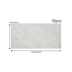 10pcs 3D Marble Wall Tiles Wallpaper, PVC Peel & Stick, Self-Adhesive Wall Stickers Wall Stickers, Golden/Grey Marble Pattern - Home Decoration Wall Stickers, Easy to Clean And Cut, Suitable for Renovation of Bathrooms, Living Rooms, Kitchens, Bedrooms