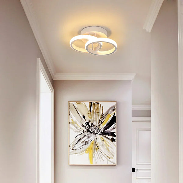 Verbrande 2-Light 25Cm LED Integrated Semi Flush Mount