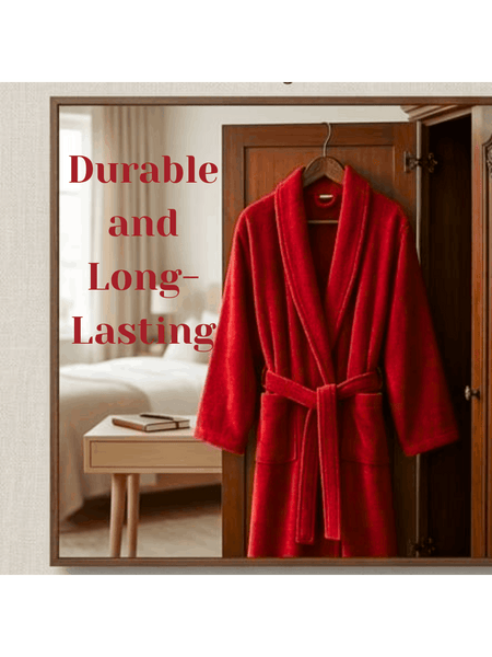 Mens and Ladies Shawl Collar Bathrobe 100% Egyptian Cotton Unisex Shawl Collar Dressing Gown Terry Towelling Bathrobe One Size