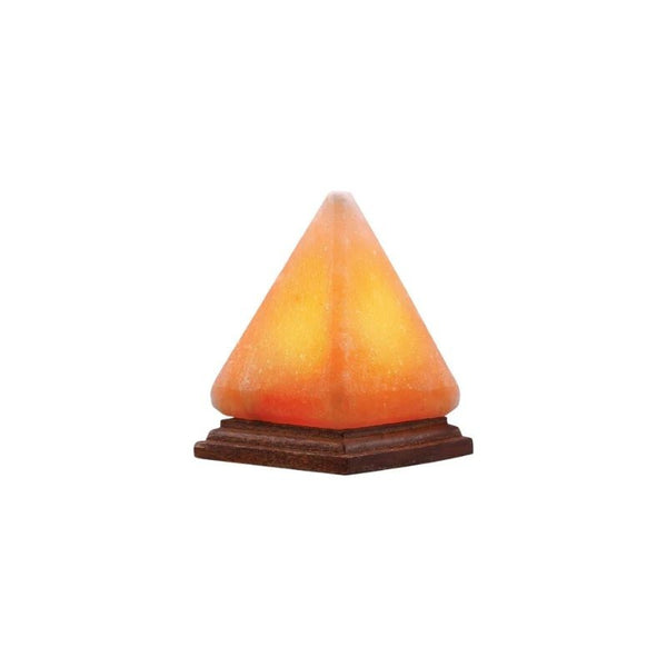 Magic Salt Pyramid Himalayan Salt Lamp with USB Port – Portable Color Changing LED Pyramid Shaped Pink Salt Crystal with 7 Mood Hues & Warm Glow Solid Wooden Base for Living Room, Bedroom, Office – Wellness & Ambient Lighting