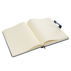 A4 Notebook with Magnetic Snap Closure, 400 Page Thick Lined Notepad in Soft Leather, Durable Business & Office Diary for Work Meetings, Professional Record Book