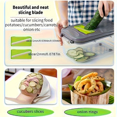 22-In-1 Heavy-Duty Manual Chopper - Vegetable Slicer, Vegetable Cutter, Chopper, Grinder, Suitable for Kitchen, Kitchen Utensils, Kitchen Small Tools, Kitchen, Vegetable Chopper