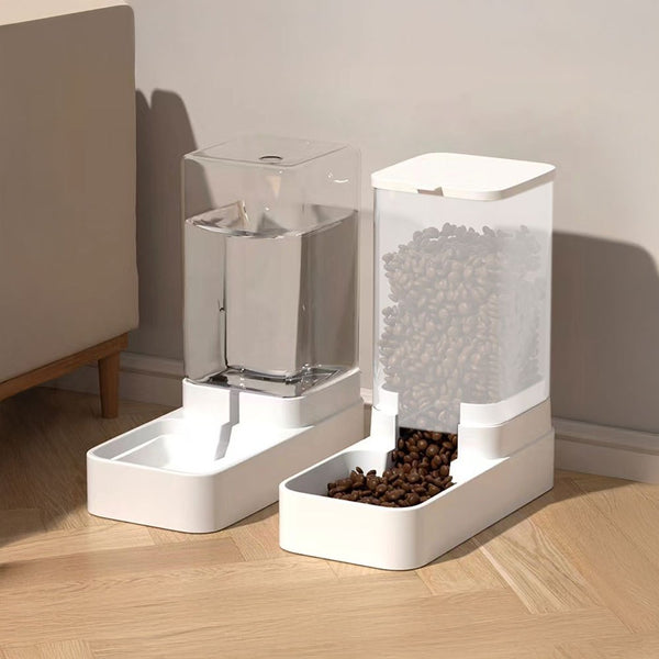Pet Feeder Pets Food Feeder and Waterer Set 3.8L 2.1kg, 29*13.5*28.5cm, Travel Supply Feeder and Water Dispenser for Dogs Cats Pets Animals
