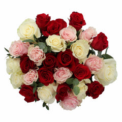Valentine'S 35 Stem 60Cm Luxury Ecuadorian Rose Bouquet with Greetings Card