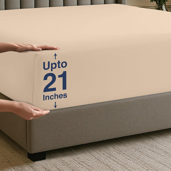 Utopia Bedding Fitted Sheet Double, Grey - Deep Pocket 14 Inch (35 Cm) - Easy Care - OEKO-TEX Certified - Soft Brushed Microfibre Fabric - Shrinkage and Fade Resistant - Bottom Sheet