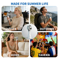 Portable Football Design Handheld Fan, USB Rechargeable Mini Fan, High-Velocity Portable USB Cooling Fan with Digital Display, Mini Soccer Desk Fan for Sports & Travel