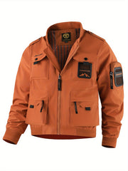 Men'S Fashion Thin Jacket Men New Spring Casual Cargo Multi-Pocket Thin Jacket Men Spring Autumn Outdoor Thin Loose Jacket for Men